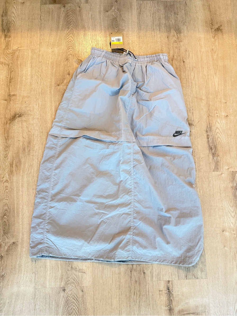 Nike Light Gray Elastic-Hem Athletic Skirt
